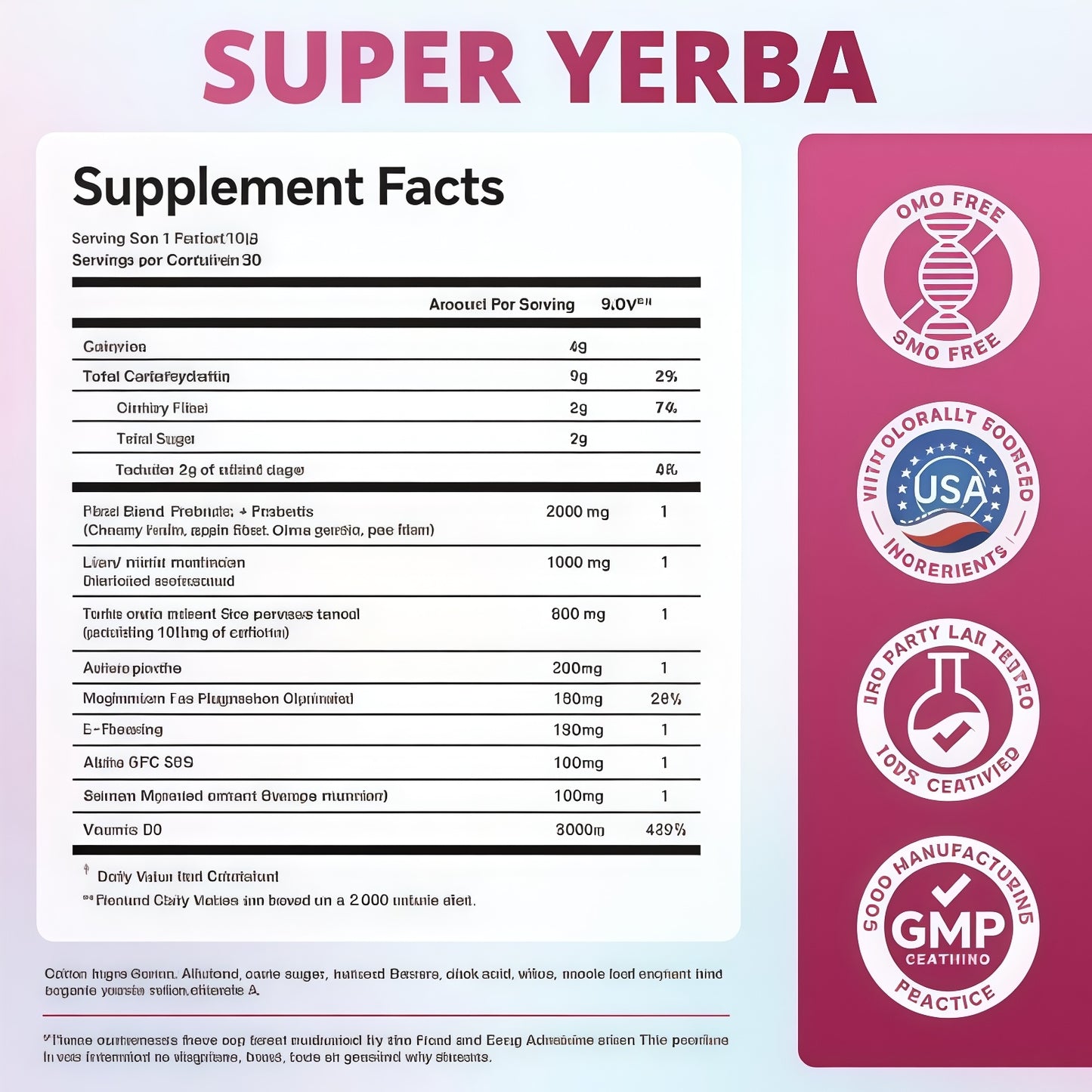Zooone Super Yerba | Yerba Mate Instant Drink Powder | RASPBERRY LEMONADE Flavor | 30 Servings