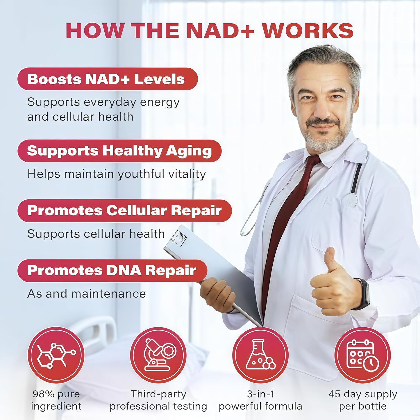 Zooone NR1000-NAD+ | Berry Flavor Drink Mix | Skin Aging Support | Energy & Focus | 30 Pack