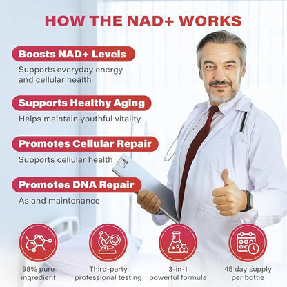 Zooone NR1000-NAD+ | Berry Flavor Drink Mix | Skin Aging Support | Energy & Focus | 30 Pack